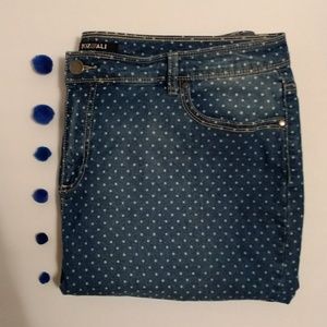 roz & ali Polka dot skinny jeans size 18 Plus